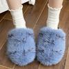 Fashion 2025 New Popular Hairy for Women in Autumn Winter New for Home Use Non Slip Height Increasing  Women's Warm Cotton Slippers