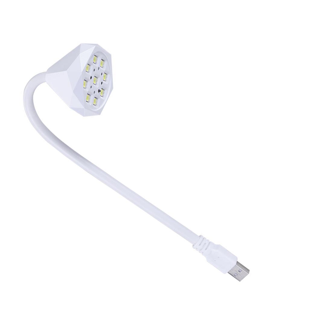 27W Smart Sensor Nail Lamp with USB Plug, 9 LED Beads, 45sCelsius90s Timer, Auto Sensing, Flexible Gooseneck for Gel Nail Curing, Fast Drying for Gel