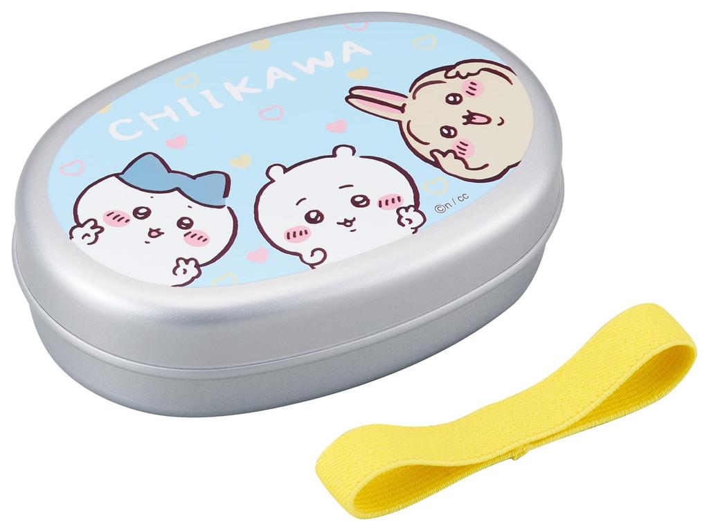 OSK Aluminum Lunch Chiikawa CKW with Lunch Belt and Made in Children's Box, Medium, 350ml, No.4, Divider, Japan, AL-5