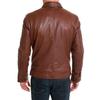 SkinOutfit Men's Genuine Lambskin Brown Leather Jacket Stylish Motorcycle Bomber Biker Outerwear MJ 211