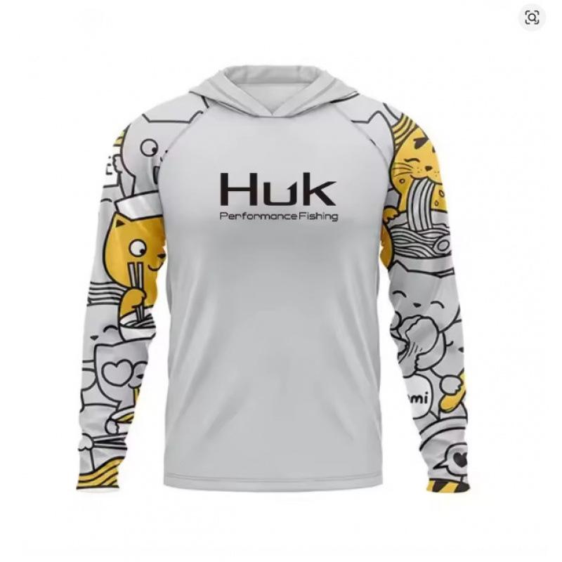 HUK Men's Performance Fishing Hoodie UV Protection Breathable Long Sleeve Shirt
