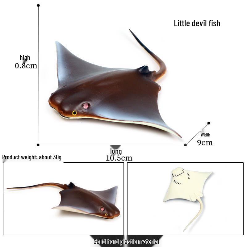 Children's Cognitive Toys: Big Manta Ray, Skate Batfish, Boss Fish, Yao Fish Models