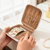 Velvets Lined Jewelry Case Portable PU Organizers Multiple Compartments for Ring Earring Necklace Storage Travel Solution
