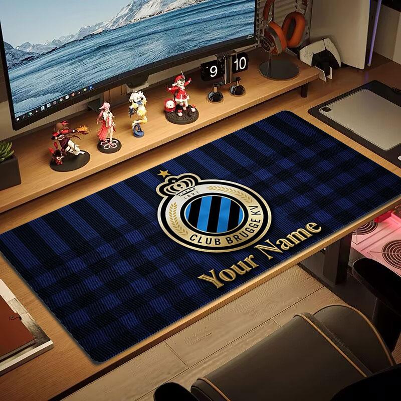 Club Brugge KV Custom Name Large Size Mouse Pad Large Gaming Table Cushion Non-slip Laptop Tablet Big Mousepad XXL Mat Mini PC Playmat With Lock Edge