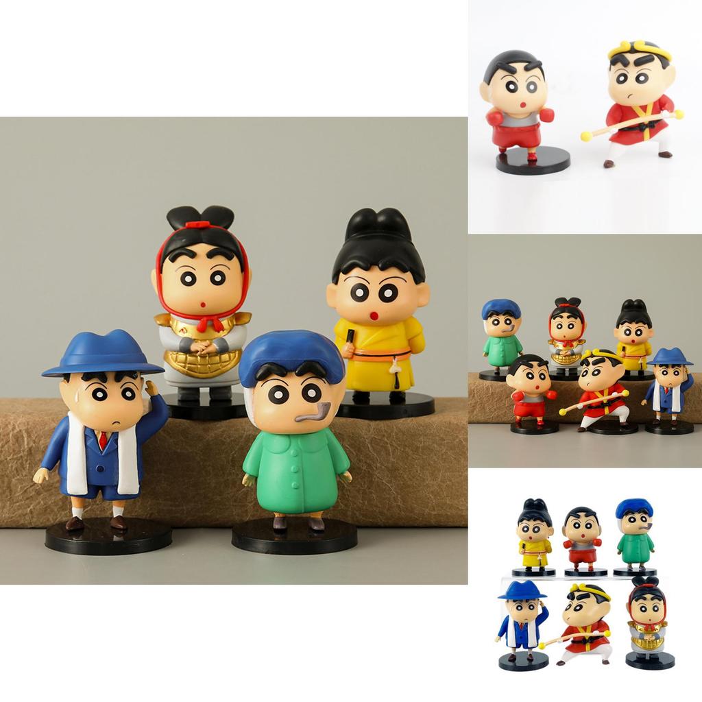 Collectible Pvc Anime Figure Set Featuring 6 Unique Character Designs For Display