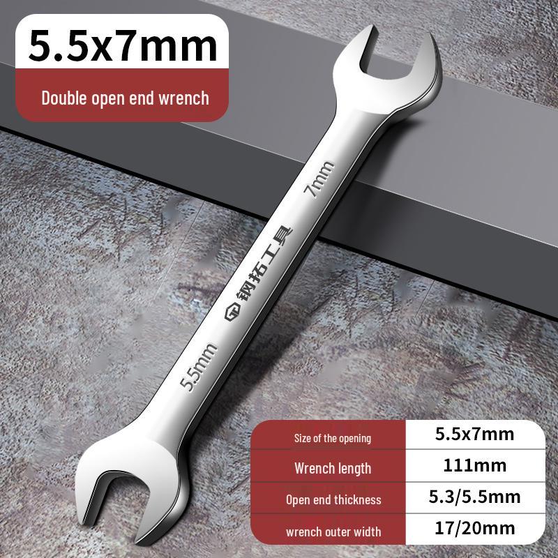Dwustronny Zestaw Kluczy Otwartych - Małe Klucze Widełkowe Dwustronne Narzędzia Sprzętowe
