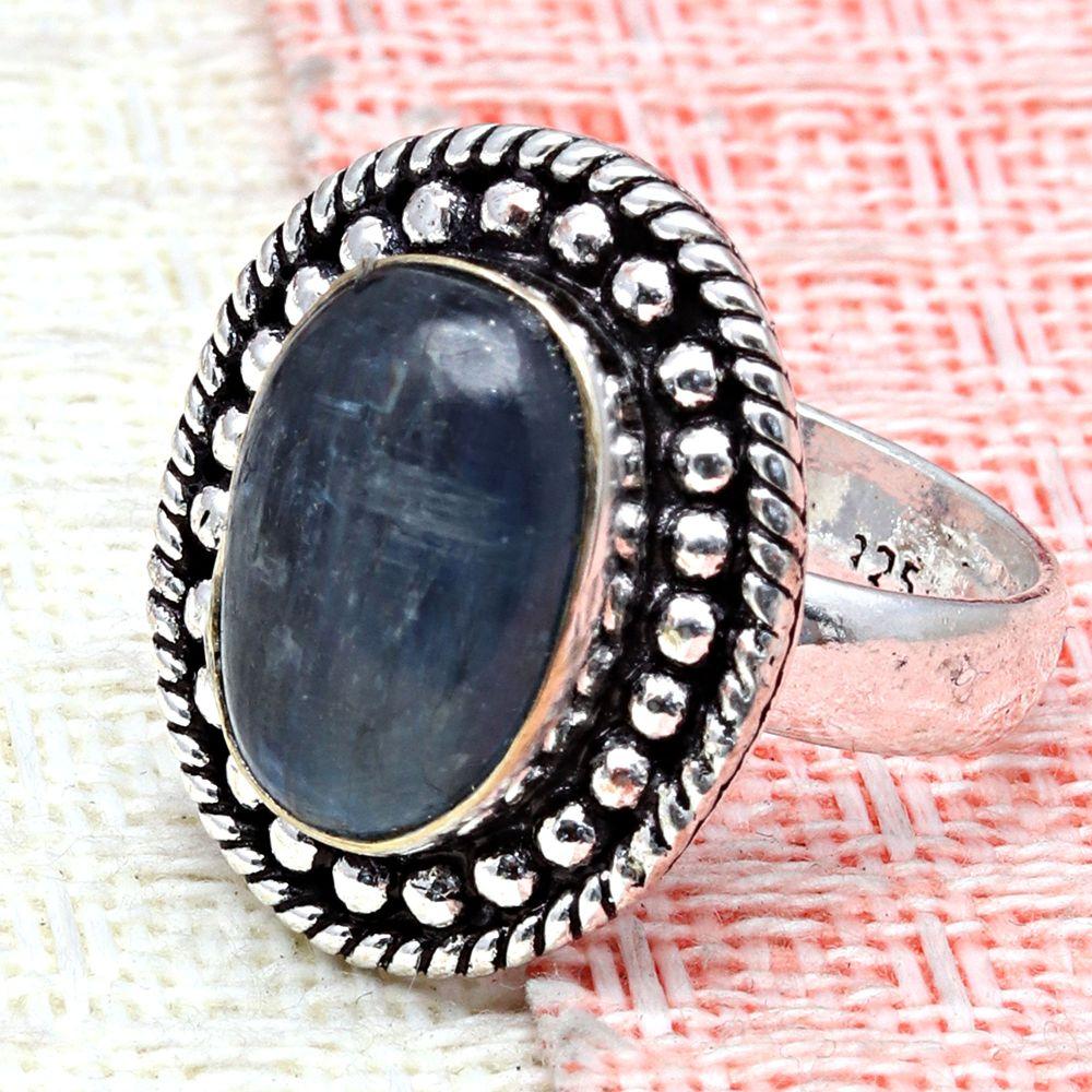 Kyanite Gemstone Handmade Silver Jewelry  "7"