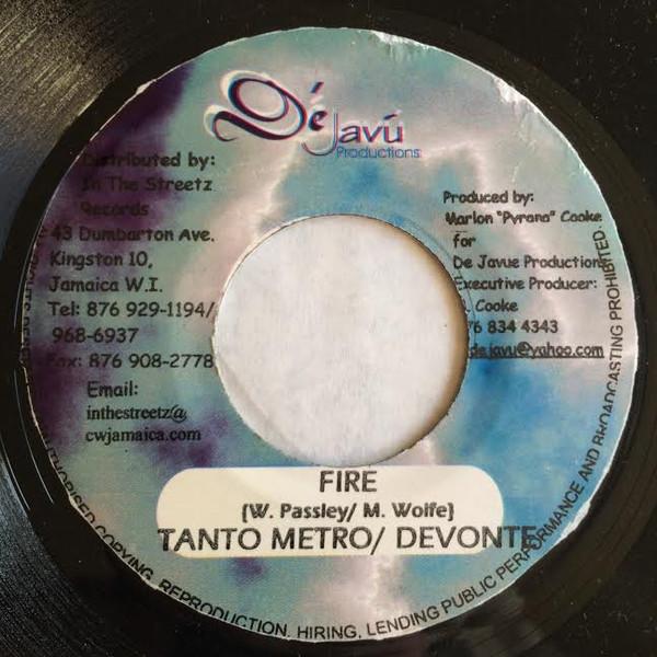 7inch Record TANTO METRO & DEVONTE / PATCHY & SH - Fire / Zum Forever NONE Dé Javú Product 2002 Jamaica Reggae, Ska & Dub Used