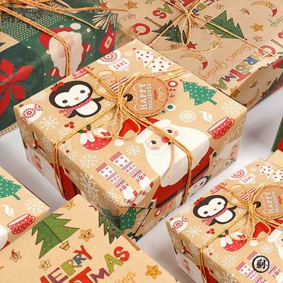 Kerstcadeaupapier Meerdere Stijlen Cadeaupapier Milieuvriendelijk Kerstcadeaubox Papier Verjaardags- en Feestcadeaus