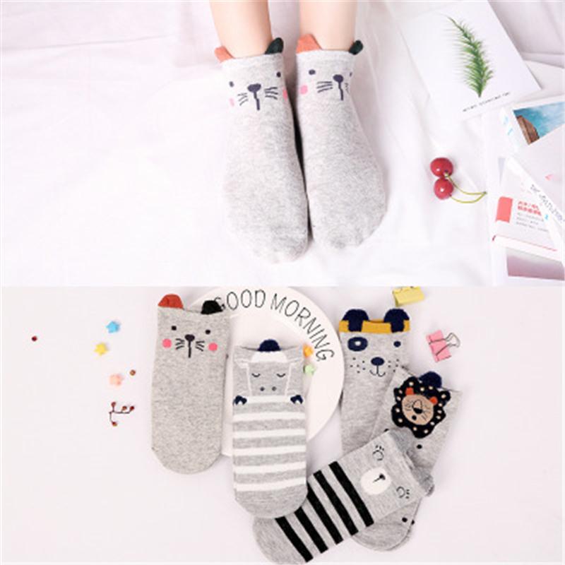 Women Cotton Socks Set Cute Cake Socks Kawaii Lovely Short Sock Casual Comfortable For Girl Korean Style High Quality Calcetines
