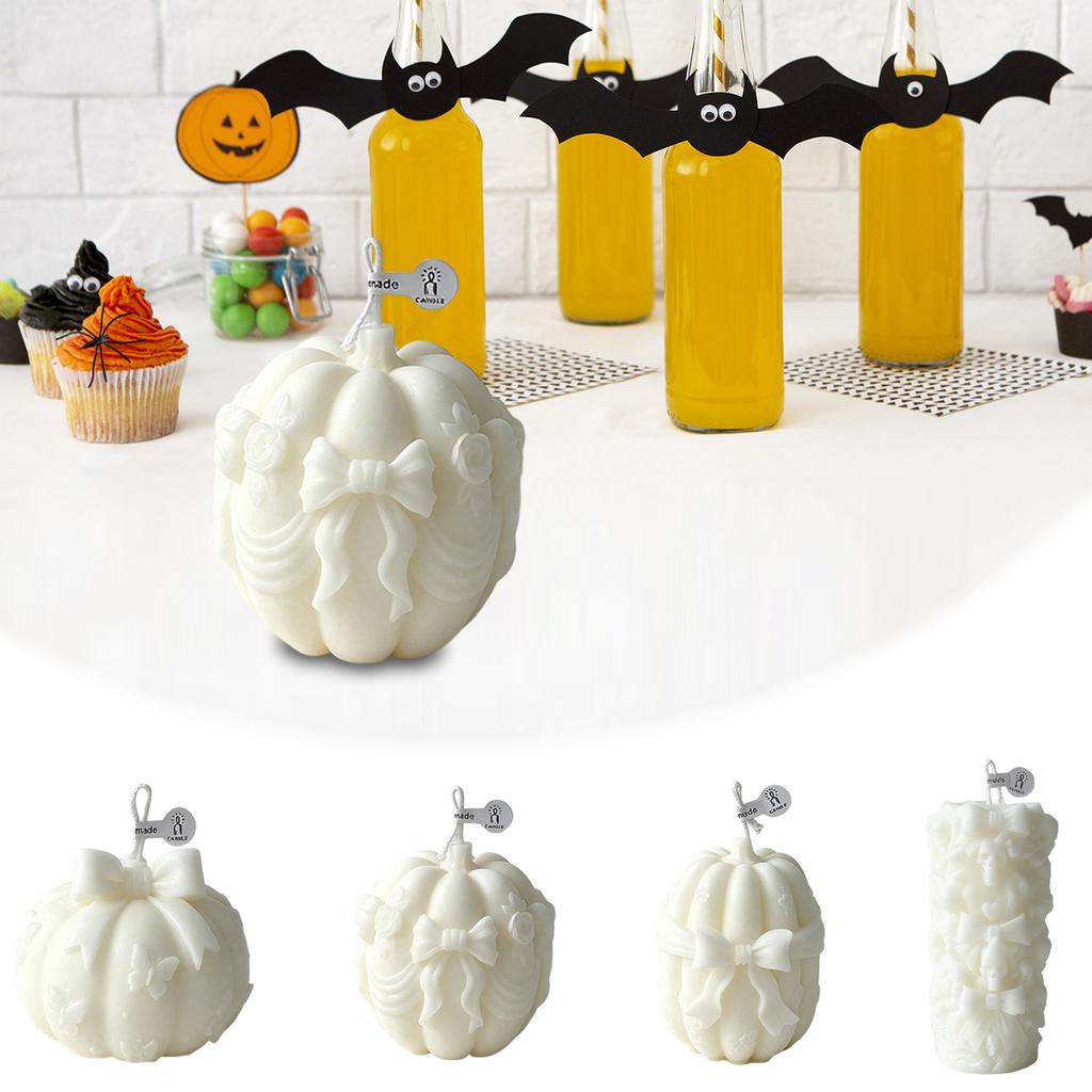 Halloween Scented Candle With, Pumpkin and Design, Festive Party Decoration and