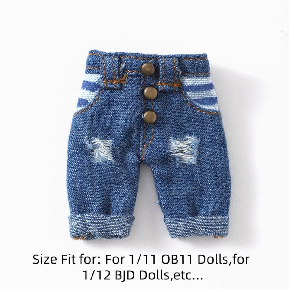 Long Pants OB11 Doll Clothes Casual Wears Doll Pant Jean Doll Clothes Trouser 1/12 Mini BJD