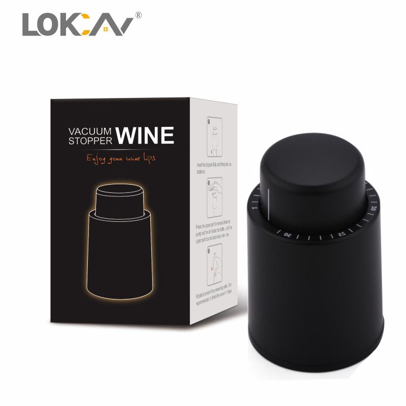 Press-Type Integrated Vacuum Wine Stopper for Red Wine Bottles
