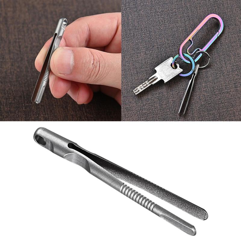 Portable TC4 Tweezers Mini Tweezers EDC Survival Tool for Titanium Alloy Tweezers for Outdoor Survival Camping Travel Hi
