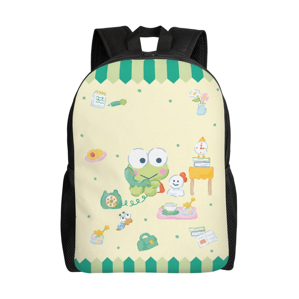 K-KeroKeroKeroppies Backpack for Women Men Waterproof College School Cute Frog Bag Print Bookbags