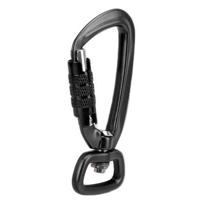 Carabiner Clip Auto Locking Square Bottom 360 Rotational Hook Accessory for Dog Leash Hammocks