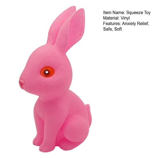 Schreiendes Kaninchen Quietschespielzeug mit realistischem Geräusch Weiches TPR Fidget zur Stressbewältigung Streiche Süßes tierförmiges Dekompressions-Gadget für Kinder Erwachsene