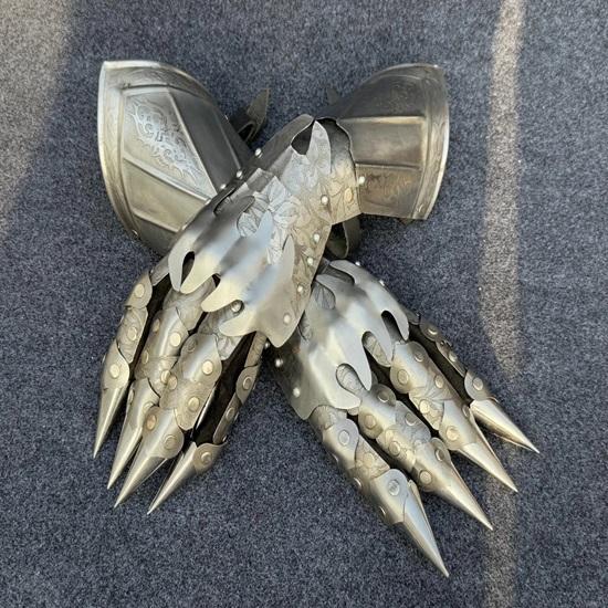 Sada rukavic Středověké rukavice Nazgul Pár nositelných rukavic Cosplay, Hraní rolí, Halloweenský kostým Nejlepší dárek pro něj