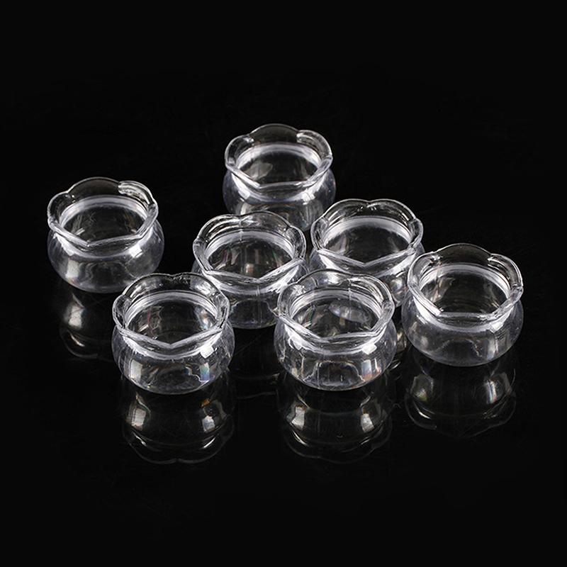 Simulated Plastic Transparent Mini Lace Vase Model Toy House Mini Furniture Decorative Accessories