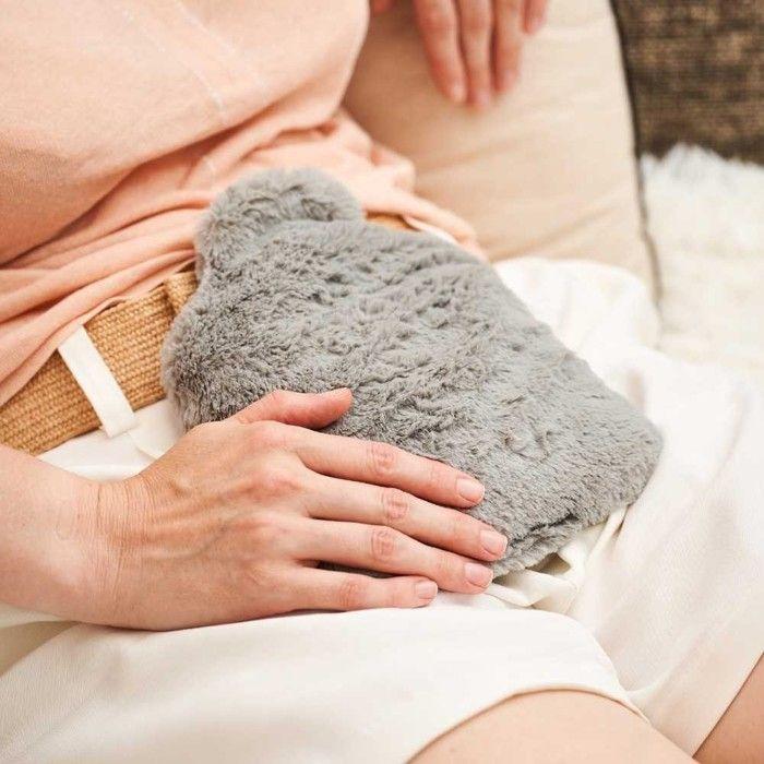 Pelucho - Bouillotte micro-ondes Grise - Fabrication française