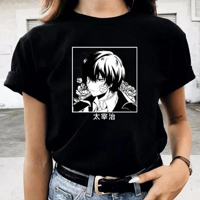 Japanese Anime Bungo Stray Dogs Woman Tshirts Dazai Anime Casual Chuuya Nakahara T-shirt Atsushi Nakajima Harajuku Female TShirt Unisex