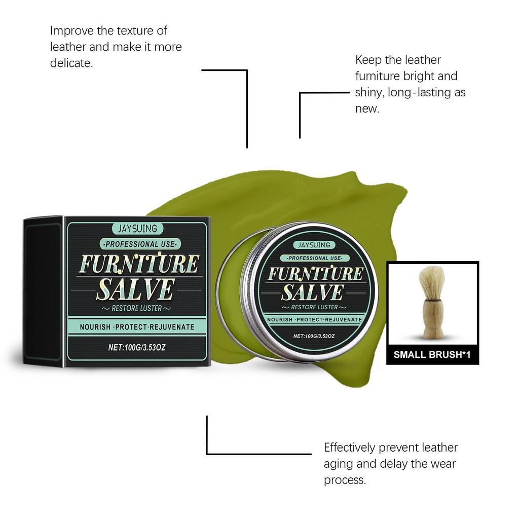 JAYSUING Leather Care Ointment–Scratch Repair, Waterproof Maintenance for Furniture, Bags, and Car Seats.