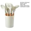 12Pcs Kitchen Utensil Set Wooden Handle Spatula Spoon Brush Whisk Heat-Resistant Silicone Cooking Tools Kit Kitchen Supplies