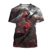 Summer Anime Fashion Cool 3D Printing Printed T-shirt Anime Creative Leisure Hip Hop Harajuku Printed Comfortable T-shirt