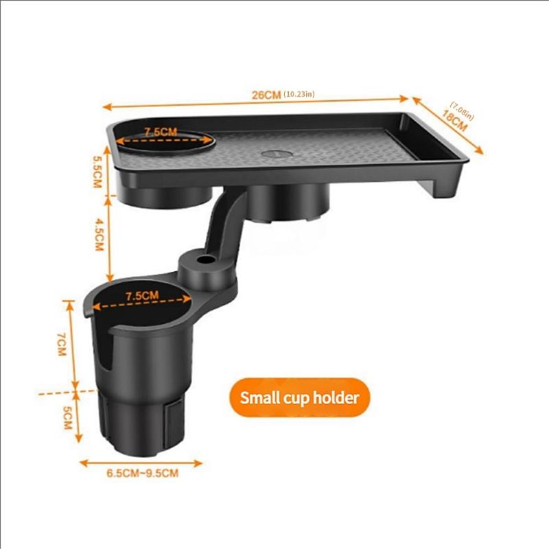 Upgrades 360 Rotation Car Cup Holder Organizers Tray Strong Multifunctional Storage Solution For Drinks Snacks Phones