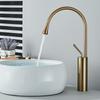 Modern Basin Faucet Brushed Gold Black Silver Faucet Deck Mounted 360 Rotation Basin Sink Tap Mixer Hot & Cold Brass Tap