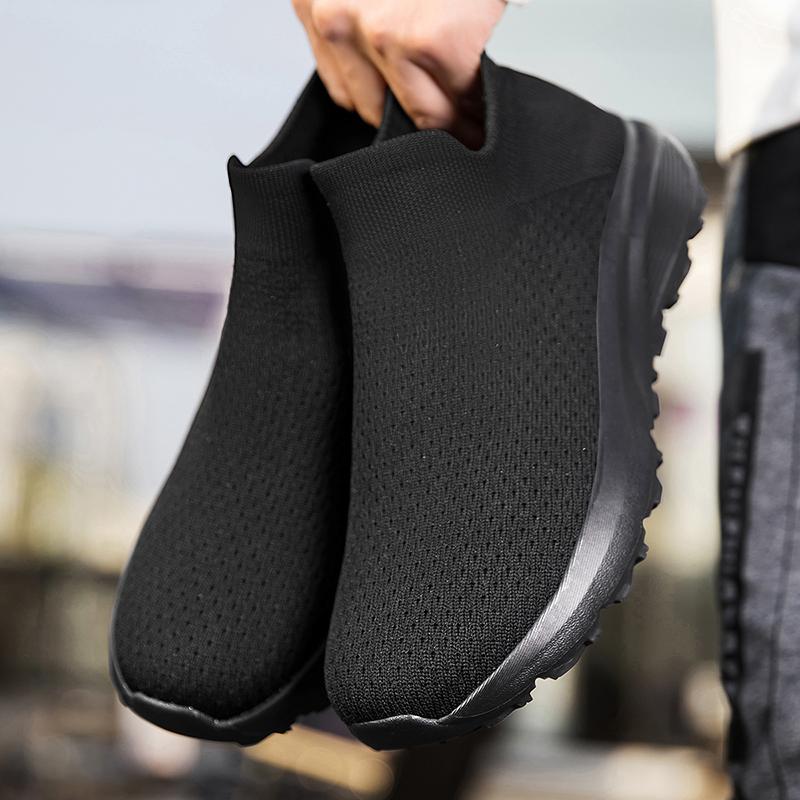 Men’s Moccasins Loafers Casual Slip on Walking Shoes Summer Men’s Slip-ons Lightweight Socks Khaki Black Shoes for Boy Large Size 38-47
