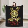 Freddy'S Springtrap Flanelová Herní Deka Celoroční Prodyšná Teplá Domácí Postelová Přikrývka