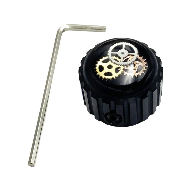 

1Pc Nonslip Guitar Potentiometer Control Knobs with Hole Volumes Tone Gear Knobs for Electric Guitar and Bass Part чорний