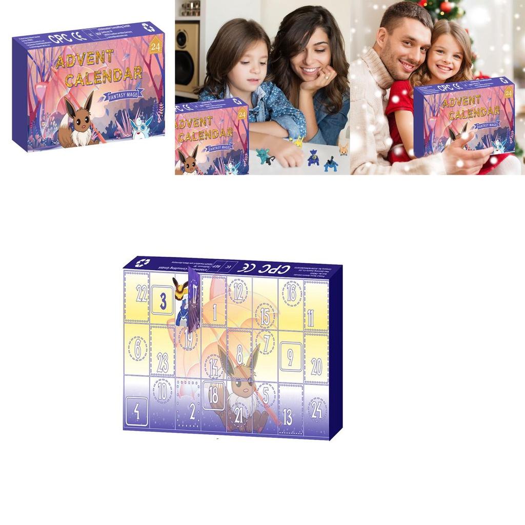 Christmas Countdown Blind Box With 24 Numbered Surprise Gifts 3d Dolls For Kids