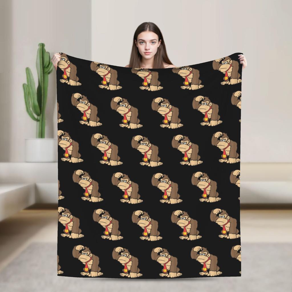 Donkey Kong Spiel Decken Flanell Super Warme Überwurfdecke für Bettdecke Sommer