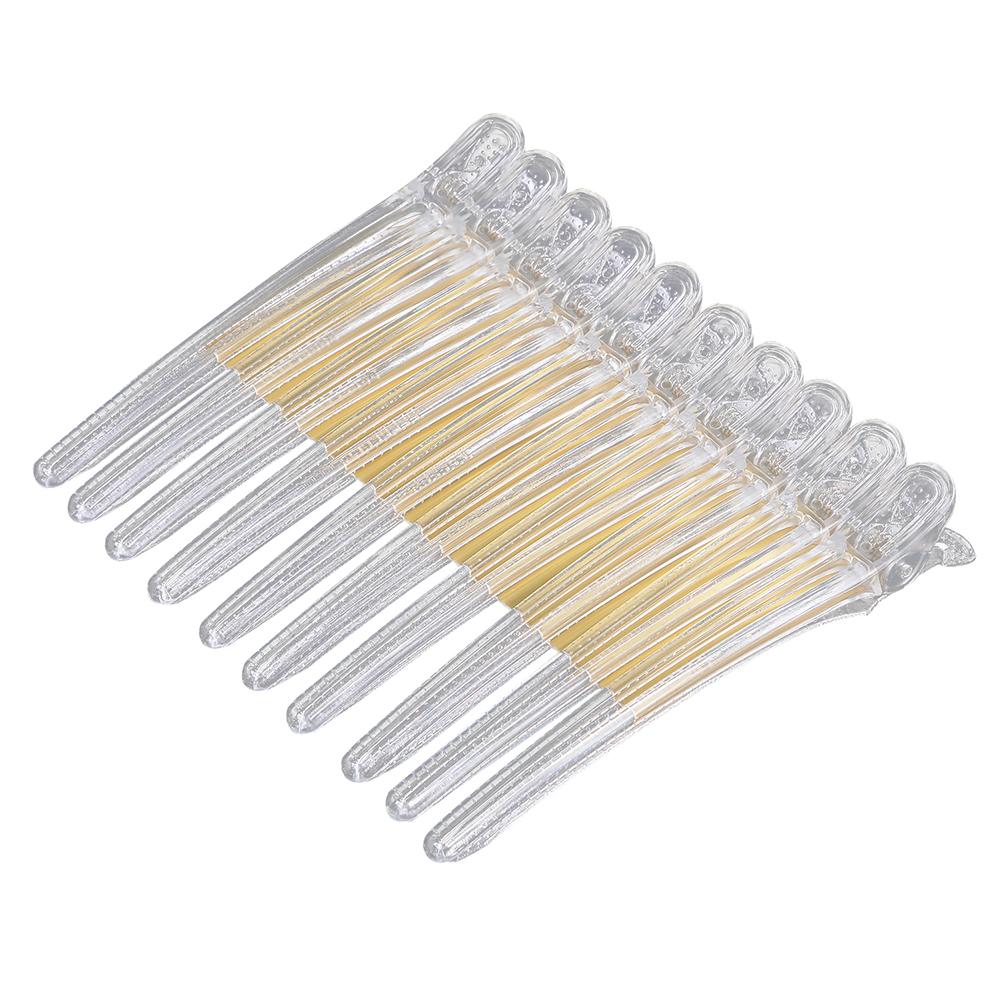 10pcs Barber Alligator Hairpin Professional Salon Seamless Hair Clips Rubber Sectioning Barbershop Hairdressing Styling Supplies