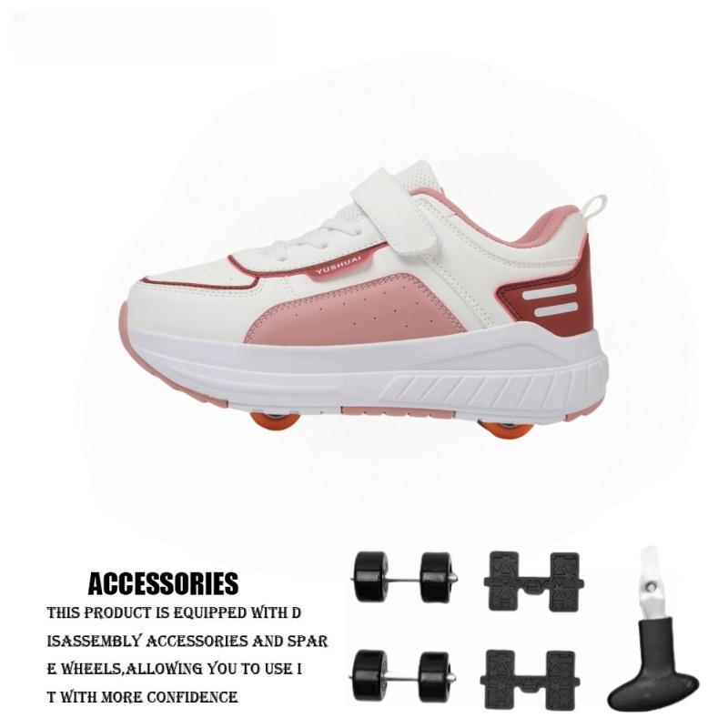 Girls' Invisible Rolling Shoes Double Wheel Transformable Men's Children's Inline Skates New Model Sports Entertainment
