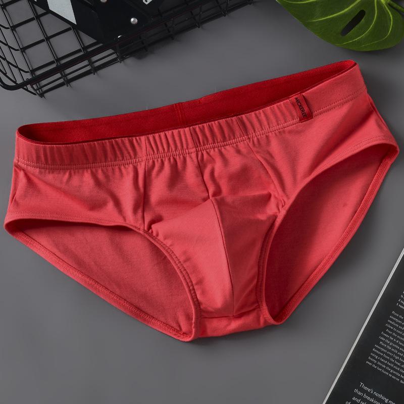 

Однотонное хлопковое нижнее белье-треугольники Мужские трусы-треугольники с низкой посадкой Дышащее мужское нижнее белье 3XL оранжевый