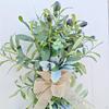 Stair Swag, Artificial Olive Wreath Front Door Wall Window Decor Greenery for All Seasons