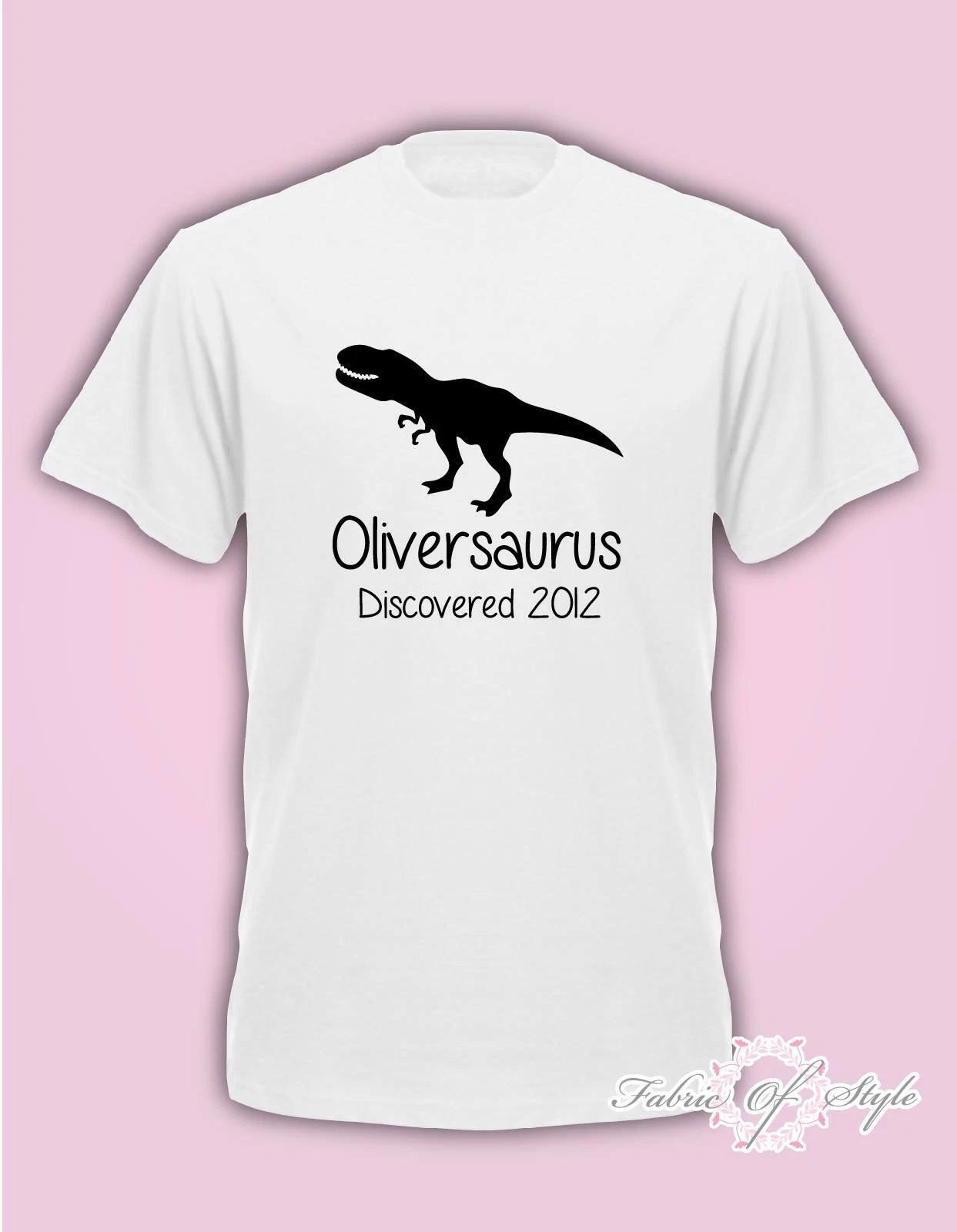 Personalised Dinosaur T-REX With Any Name Boy Girl Birthday T- Shirt kids 3XL