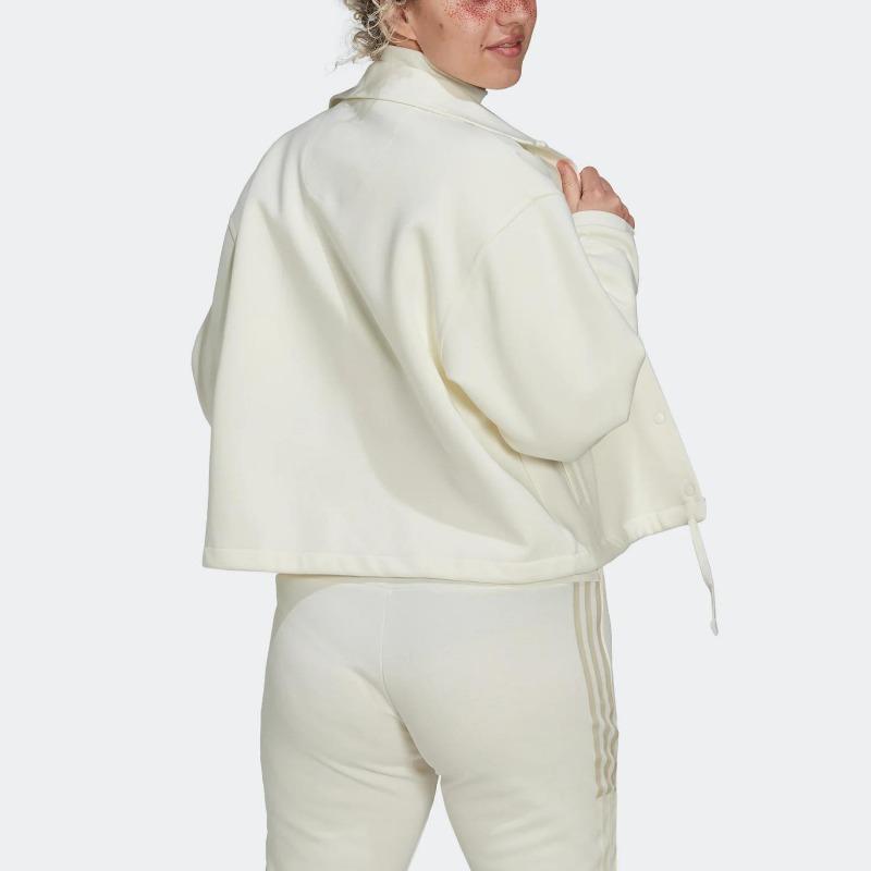 adidas Women's Off-White Buttoned Casual Jacket HP1586