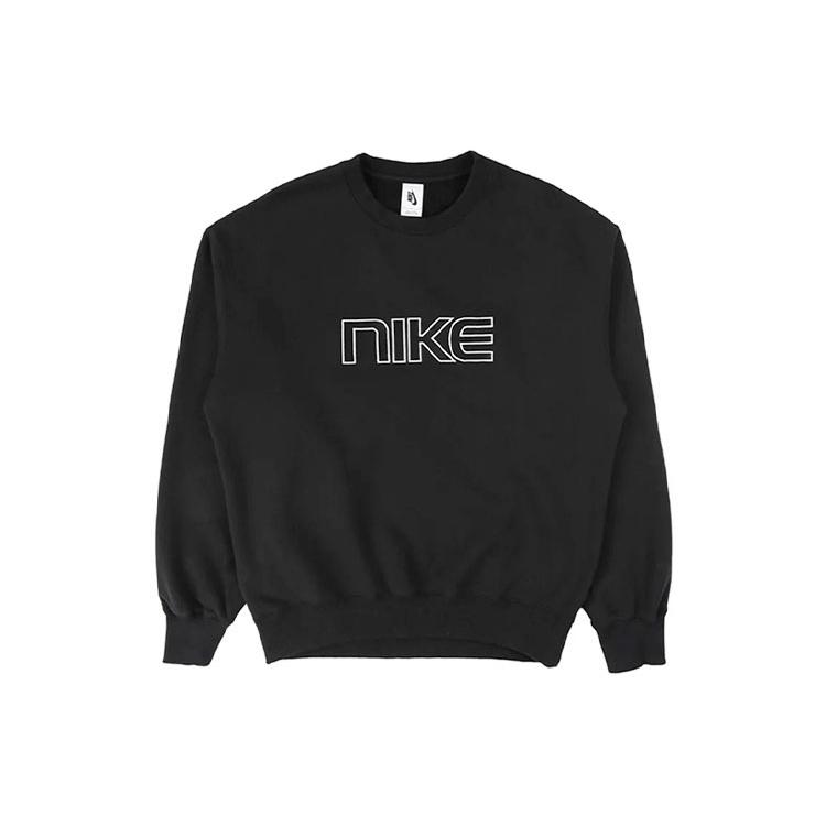Men s Nike Alphabet Logo Round Neck Pullover Loose AV8276-010 XS