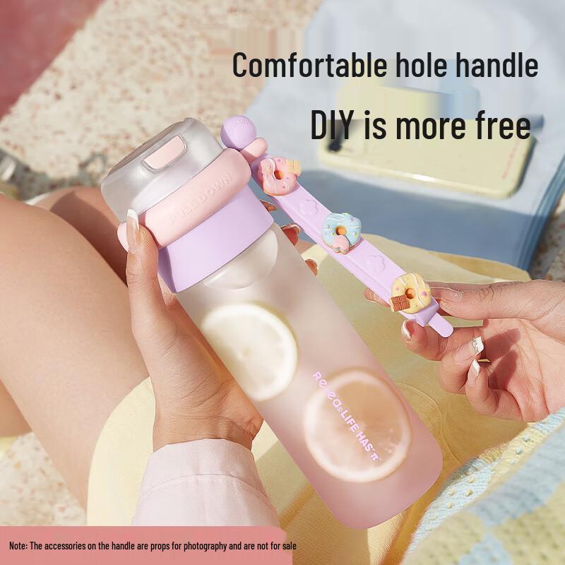 Yueyou 480ml Tritan Portable Sports Straw Water Bottle
