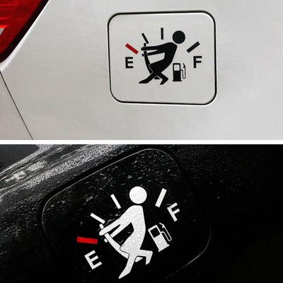 New 1PC Funny Car Stickers High Gas Consumption Decal Fuel Gage Empty Stickers Waterproof Auto Tank Stickers For Car Styling