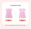 Little Maven Kids' Summer Knit Dress - Euro-American Style Short Sleeve Lapel