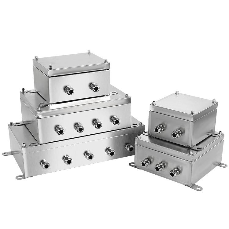 304 Stainless Steel Waterproof Junction Box, Dustproof & Corrosion-Resistant, Three-Proof UK Terminal Box for Outdoor Use.