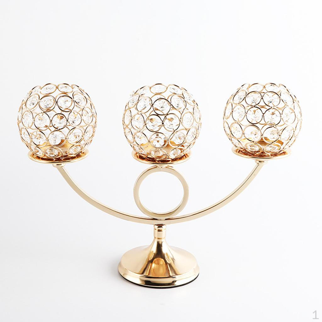 Candle Metal Crystal Candelabra Wedding Decoration Centerpieces Dining room and home Decor
