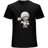 WANG LI DA Men's T Shirt Marvin The Paranoid Android Hitchhiker's Guide To The Galaxy Funny Artsy Awesome Artwork Black