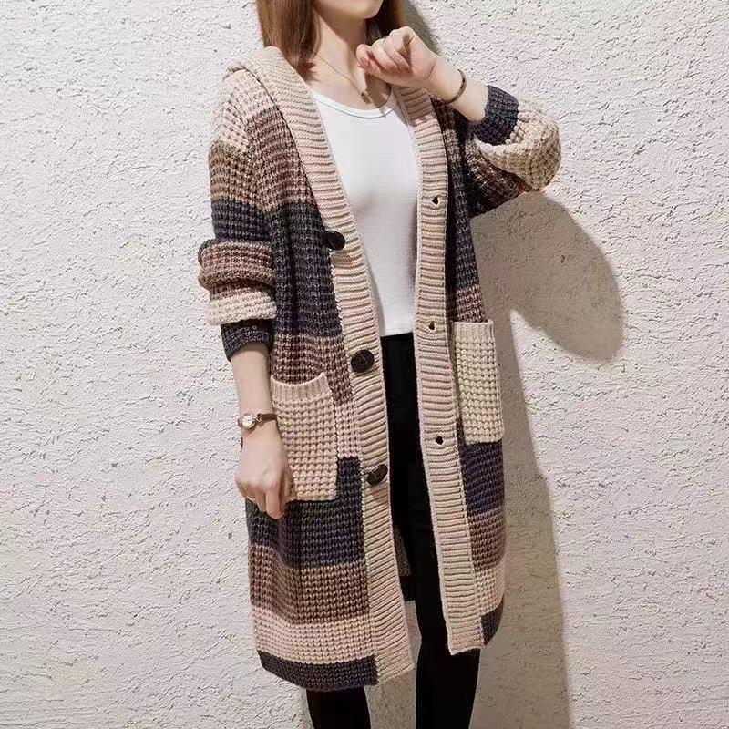 Women's Chunky Knit Hooded Cardigan - Autumn/Winter 2025