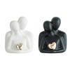 Couple Statue Minimalism Art Crafts Collectible Ceramic Lover Figurine for Office Entrance Cabinet Fireplace Bedroom Living Room